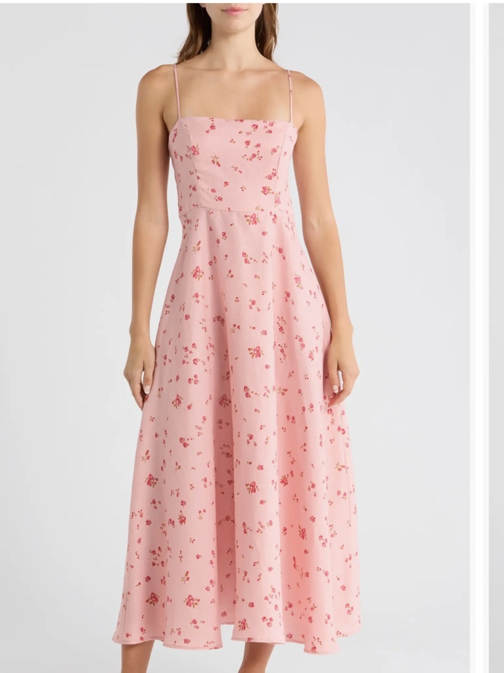 Reformation Monette Linen Maxi Dress Size 8 Noelia Pink Floral NWT